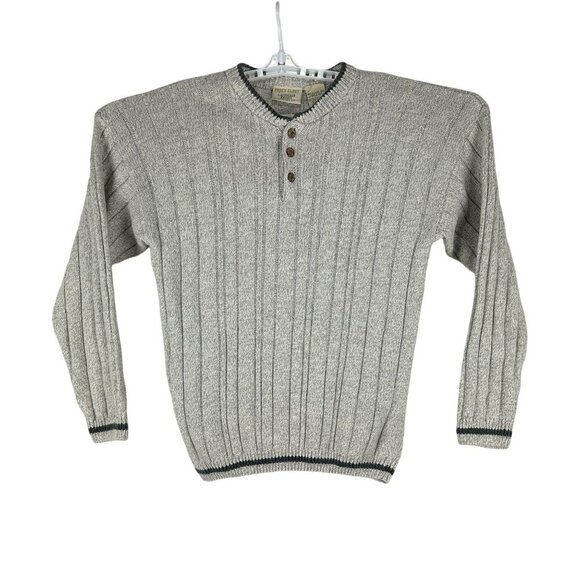 Faded Glory Men's Laundered Khakis Knit Sweater Size XL Gray - Picture 1 of 8